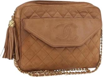 Chanel Pre-owned Cross Body Bags, female, Brown, Size: ONE SIZE Pre-owned Vintage Shoulder Bag