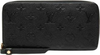 Louis Vuitton Pre-owned Clutches, female, Black, Size: ONE SIZE Pre-owned Monogram Empreinte Zip Around Wallet
