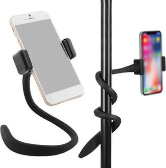 No Brand Soporte Para Tel&eacute;fono Para Cochecito/bicicleta, Flexible Con Brazo Antideslizante, Mango De Aleaci&oacute;n, Para Cinta De Correr/bicicleta/cama/carrito De L