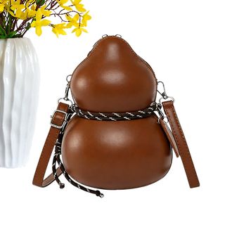 Generic Vintage Sling Handbag - Leather Calabash Shoulder Purse, Stylish Carrying Solution with Comfortable Strap, Functional Bag for Work, Gym, School, Trave