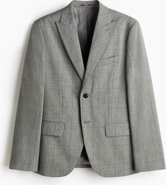 H&M Einreihiger Blazer in Regular Fit - Grau