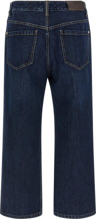 Brunello Cucinelli Womens Blue Cotton Cropped Jeans Clothing