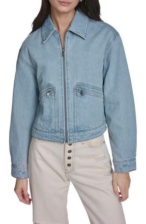 Levi's Crop Utility Jacket in Light Wash Denim at Nordstrom, Size X-Small