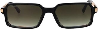 Dsquared2 Rechthoekige Zonnebril - Heren - Zonnebrillen - Zwart - 54 MM - Accessoires