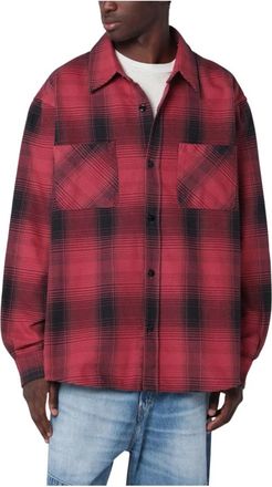 Our Legacy Whoppin Shirt - Heren - Casual Overhemden - Rood - S - Katoen - Overhemden
