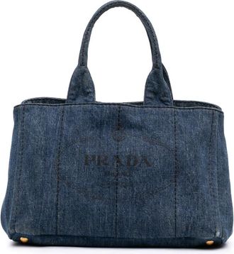 Prada Pre-owned Prada Denim Canapa Logo Tote Ladies 07A45OMC8PF1T2OH