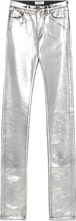 The Attico Jeans con effetto metallizzato - Argento