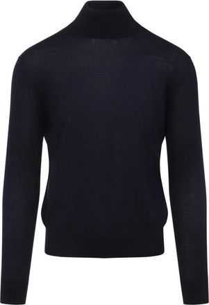 Saint Laurent Truien & Vesten, Heren, Blauw, M, Wol, Blauwe Trui Luxe Mix Elegante Stijl