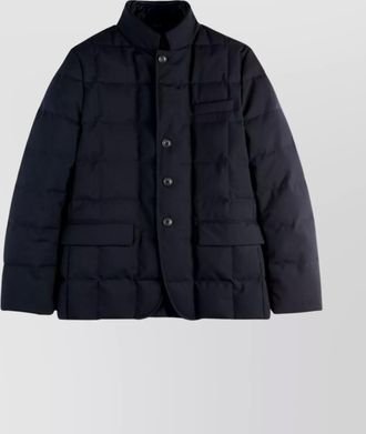 Fay padded down coat stand-up collar