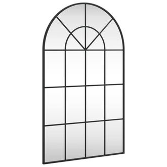 Berkfield Home Wall Mirror Black 60x100 cm Arch Iron