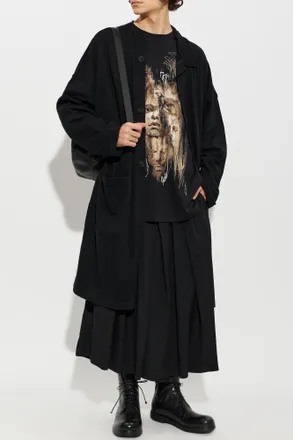 Yohji Yamamoto T-shirt With Print, Mens, Black