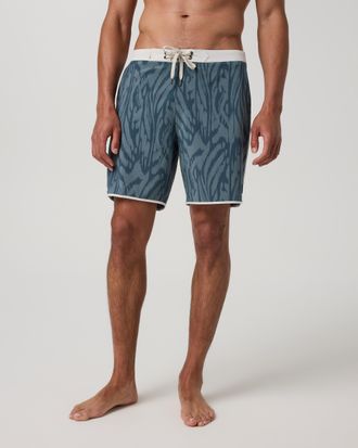 Vuori Clothing Cruise Boardshort 7 | Blue Haze Linen Texture | 28