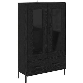 vidaXL Highboard Corona Black Oak 69.5 x 31 x 115 cm Engineered Wood vidaXL