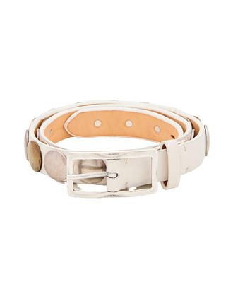 Reptiles House Bahia Leather Belt With Metallic Stud Accents