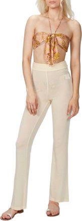 WeWoreWhat Smocked Flare Pants In Beige