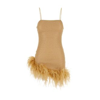 Os&eacute;ree Party Dresses, female, Yellow, Size: M Lumiere Shade Plumage Mini Dress