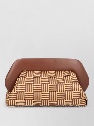 Themoir&egrave; rectangular clutch bag woven handle strap