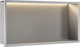 Rea Bathroom Shelf Rea Led Brush Steel 30x60