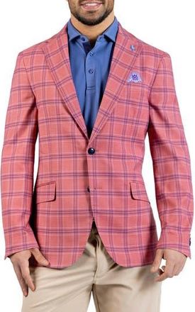 Tailorbyrd Textured Yarn Dyed Shadow Plaid Sport Coat in Sunwashed Red at Nordstrom Rack, Size 38 Regular