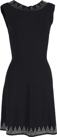 Alaia Alaia mouwloze, versierde fit-and-flare jurk in zwarte viscose