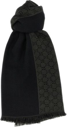 Gucci GG Wool Jacquard Scarf - Heren - Wintersjaals - Zwart - ONE Size - Wol - Accessoires