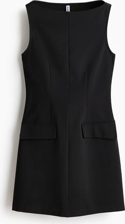 H&M Kleid mit U-Boot-Ausschnitt - Schwarz