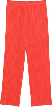 Pleats Please Issey Miyake Straight plooibroek - Rood