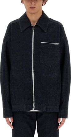 Dolce & Gabbana Dark Navy Shirt Collar Jacket