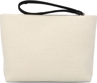 Givenchy Logo Canvas Pouch - Beige