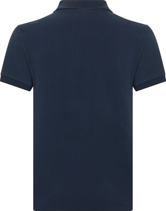 Maison Kitsun&eacute; Womens Piqu&eacute; Cotton Polo Shirt Dark Blue Tops