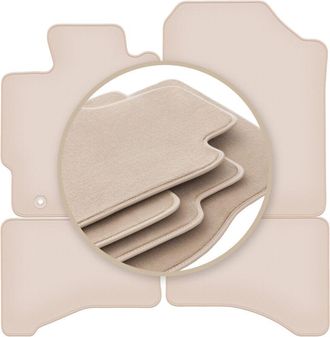 OEM Alfombrillas Beige Premium Para Toyota Yaris Iii H&iacute;brido Hatchback 2013-2017