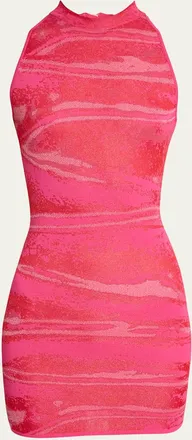 Balmain Printed Mini Body-Con Dress