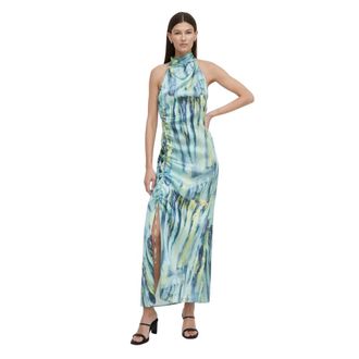 Gestuz Maxi jurk met wijde rok - Dames - Maxi kleedjes - Blauw - S - Kleedjes