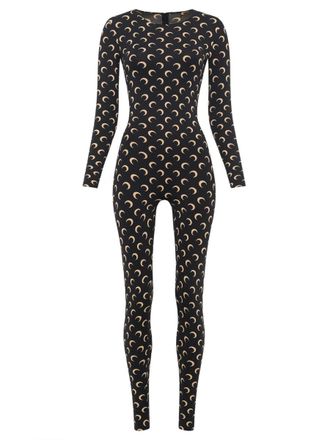 Marine Serre Moon Polyamide Crescent Jumpsuit