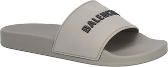 Balenciaga Mens Rubber 3D Logo Rubber Pool Slide Sandal (Authentic Pre-Loved)