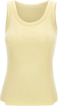 Fabiana Filippi Jersey Tanktop - Dames - Tops zonder mouwen - Geel - XS - Katoen - Tops