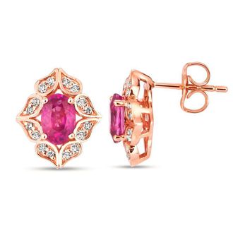 Le Vian Passion Ruby Earrings set in 14K Strawberry Gold