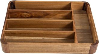 Lipper Acacia Cutlery Tray With Rounded Corners