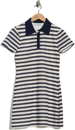 Ramy Brook Elin Stripe Short Sleeve Polo Dress in Sporty Stripe Knit Navy at Nordstrom Rack, Size X-Small