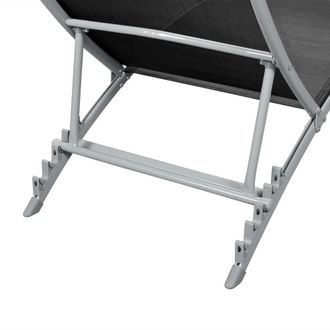 Berkfield Home Sun Lounger Steel & Textilene Black