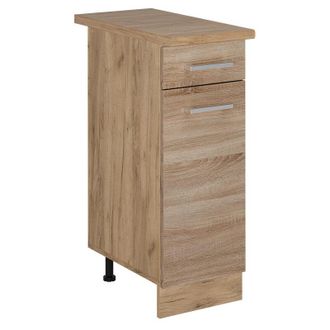 Vicco Mueble Bajo De Cocina R-line, Sonoma, 30 Cm, Et Roble