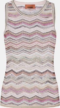 Missoni Zigzag sequined lam&eacute; top