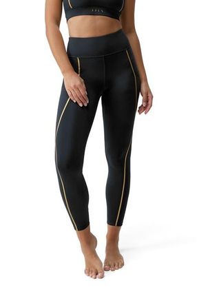 Born Living Yoga Gold 7/8 Performance High Rise Sport Legging in Black at Nordstrom, Size Medium Eu