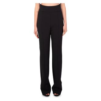 Pinko Pinko, Broeken, Dames, Zwart, M, Polyester, Solopaca Tech Flared Broek