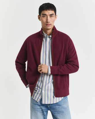 GANT Men Sacker Rib Zip Cardigan (4XL) WINTER WINE