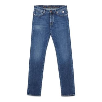 Roy Rogers Slim Fit Jeans, male, Blue, W35, Blue Jeans