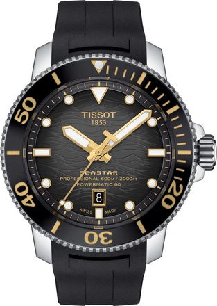 Tissot Seastar 2000 Mens Black Watch T1206071744101 Rubber - One Size
