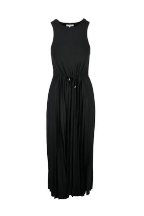 Tommy Hilfiger Black Cotton Viscose Elastane Women Long Dress