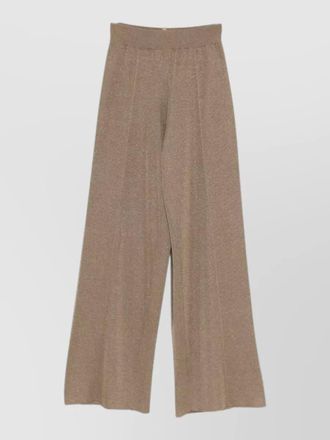 Fabiana Filippi high rise wide leg metallic knit trousers