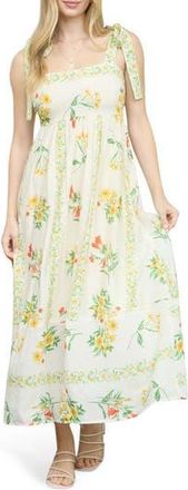 Blu Pepper Tie Strap Sundress in Ivory Multi at Nordstrom Rack, Size Medium